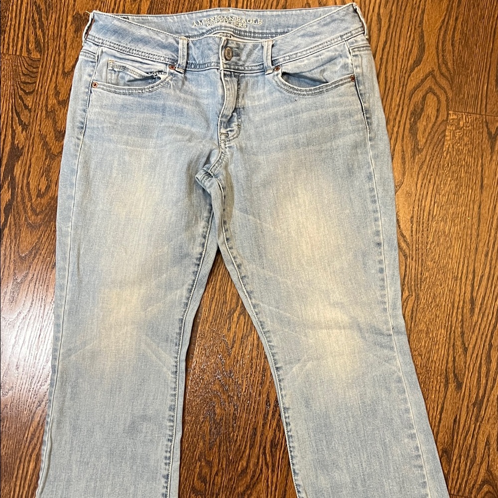 American Eagle Outfitters Light Blue Straight Leg Jeans